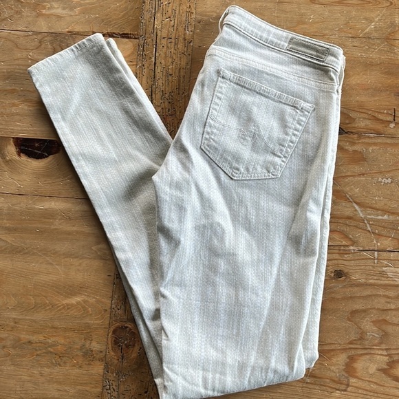 Ag Adriano Goldschmied Absolute Leggings Extreme Skinny Jeans Cream Beige 27R - Picture 4 of 13
